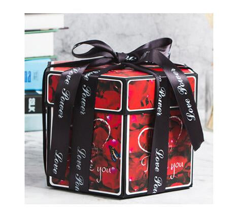 Surprise Explosion Box DIY Handmade Scrapbook Photo Album Gift Box For Valentine Gift