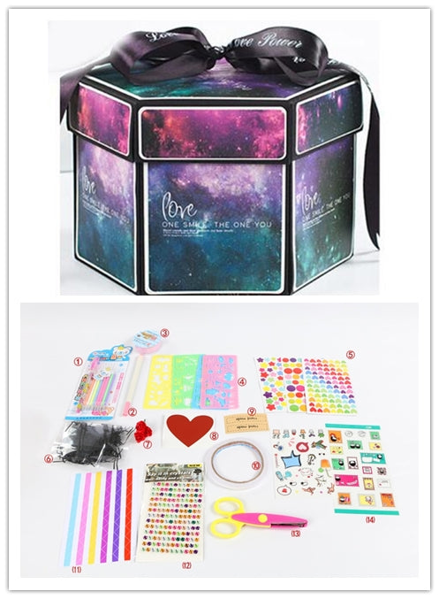 Surprise Explosion Box DIY Handmade Scrapbook Photo Album Gift Box For Valentine Gift